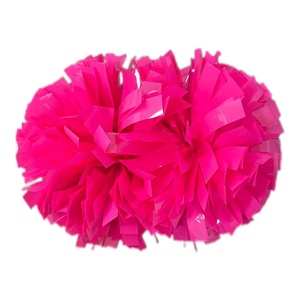 Pompons de cheerleading personnalisés en néon jaune métallisé de qualité supérieure, imperméables et résistants à la perte, vente en gros - Product Image 4