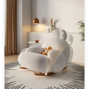 Factory Direct Sale Single Rocking Lazy Sofa Chairs Velvet Fabric Nordic Modern Leisure Chair Living Room Rocking Chair