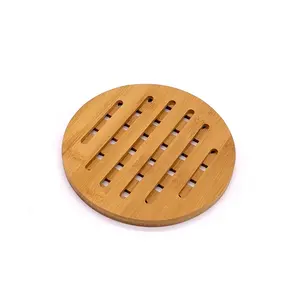 Natural Bamboo Kitchen Hot Pads Bamboo Trivet for Hot Dishes/Pot/Bowl/Teapot