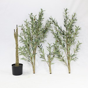 Grande Ramo Artificiale di <span class=keywords><strong>Ulivo</strong></span> in Velluto <span class=keywords><strong>Bianco</strong></span>, Pianta Verde Artificiale in Vaso Staccabile, Decorazione per Interni, Albero Artificiale - Product Image 6