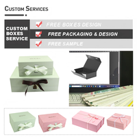 Boîtes pliantes magnétiques en promotion avec rubans, boîtes cadeaux de luxe pliables pour emballage cadeau, boîtes d'emballage en papier pour vêtements