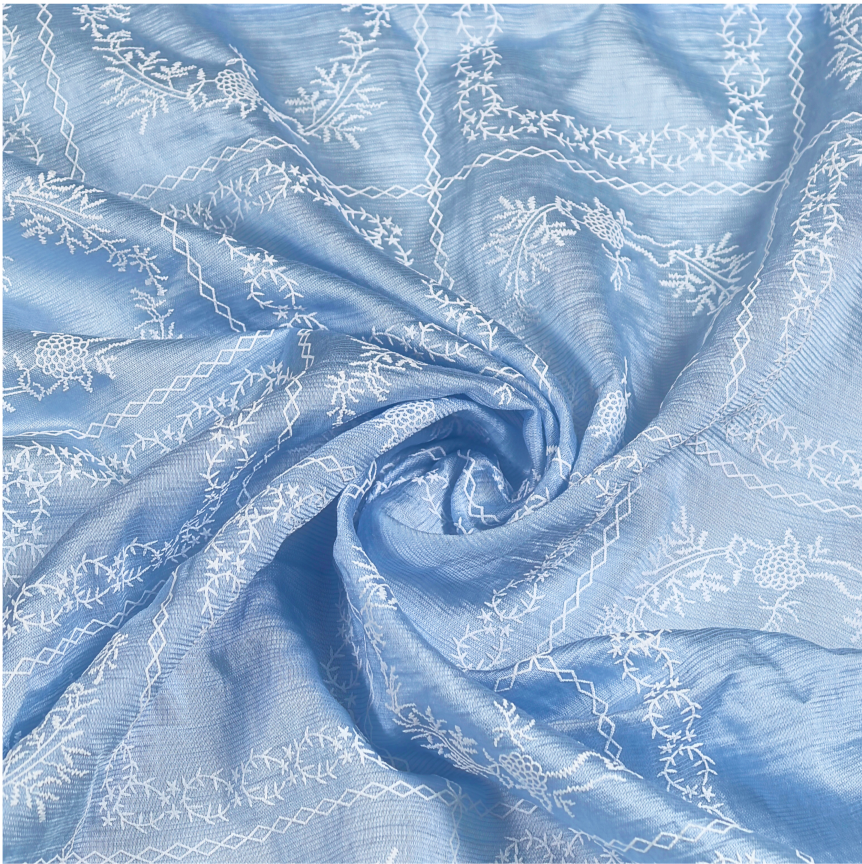 Embroidery NR Crepe Fabric Rayon Nylon Crepe Embroidery Fabric Woven Nr Solid Color 80% Rayon 20% Nylon Fabric for Lady Dress