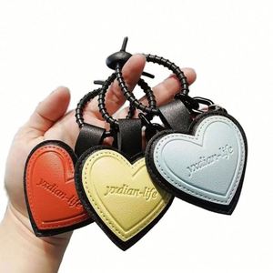 Luxury Sublimation PU Leather Heart Star Smile Face <b>Keychain</b> <b>Personalized</b> Logo with Pendant - Product Image 1