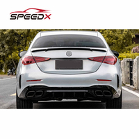 Pour Mercedes W205 Classe C Mise à Niveau W206 C63 Kit Carrosserie Pare-Chocs Avant Arrière Calandre Spoiler Jupes Latérales Capot Aile Phares Kits de Pare-Chocs