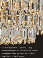 Lampe suspendue au plafond LED moderne pour salon, design luxueux, luminaire suspendu circulaire pour table à manger, lustre en cristal haut de gamme