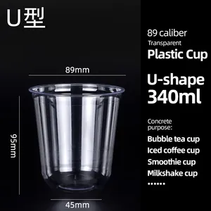 Özel plastik kapaklı kupa 12 16 20 24 oz tek kullanımlık pet plastik lemonade dabba kahve fincanı boba kabarcık çay bardağı vasos plastico
