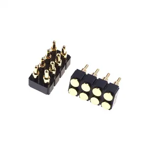 Connecteur à Broche Pogo à ressort 7.0mm Hauteur 2.54mm 8 Broches 2x4 Position double Rangée Modulaire bande de Contact 2.54 Grille SMD