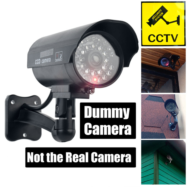 02CCTV Dummy Camera Security Waterproof Wifi Camera Outdoor Indoor Bullet LED Light CCTV Video Camera