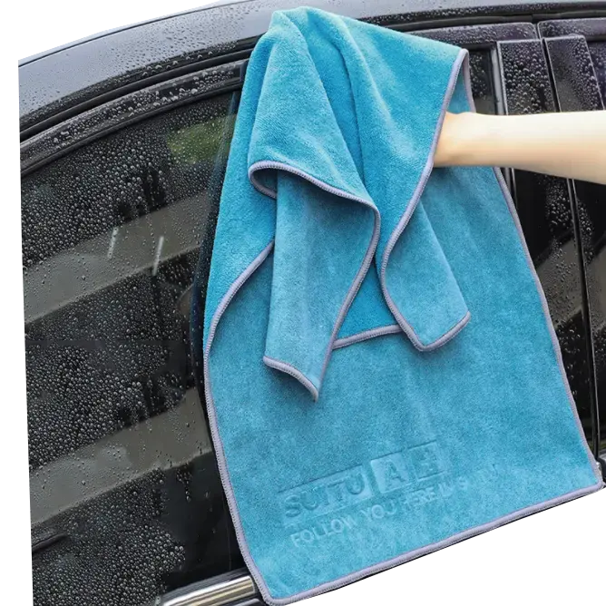 Toalla de microfibra extragrande y gruesa para lavado de coche, paño de secado para el cuidado del hogar, accesorios de toalla, superabsorbente