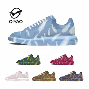 Qiyao High Quality Men's And Women's Running Fashion Trend Walking Shoes Student White Sneakers