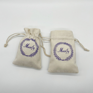 Sac de shopping en sergé de coton avec cordon de serrage, logo de marque personnalisé, différentes tailles, sac à chaussures, sac à main, sac à vêtements, sac anti-poussière, pochette en coton mousseline pour emballage - Product Image 4
