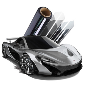 Phim keo mới 1% phim cửa sổ tự động siêu Đen vlt 1.52*30M nhiệt cao từ chối xe năng lượng mặt trời phim cửa sổ Tint - Product Image 1