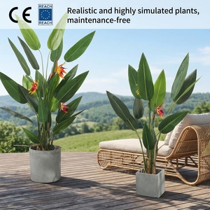Plante artificielle réaliste Oiseau de <span class=keywords><strong>paradis</strong></span>, grande plante tropicale artificielle en pot pour la décoration du sol de la maison, du bureau ou du salon - Product Image 1