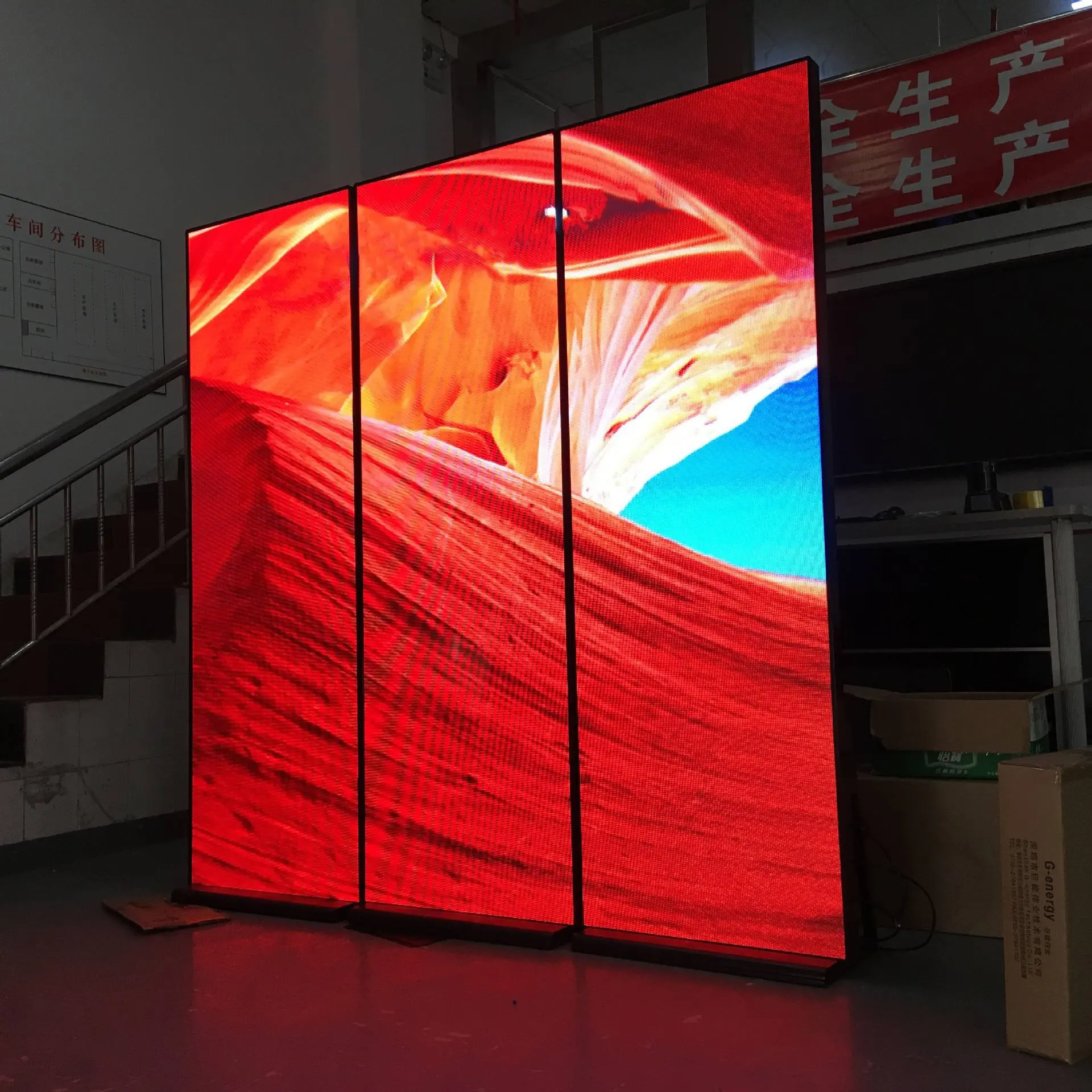 Đầy đủ màu sắc gương không thấm nước quảng cáo trong nhà bức tường video LED Màn hình hiển thị LED hiển thị áp phích