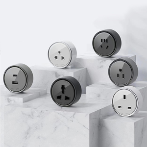 VBQN電気ソケット付きアルミウォールマウントキッチンオフィスデスクトップアダプターUSBレールトラック付き - Product Image 2