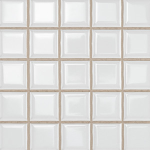 Piastrella Pretagliata Bianco Puro Lucido 20x20 2.5x2.5 per Decorazione Pareti e Pavimenti - Product Image 5