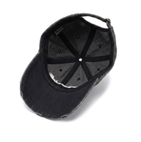 Gorra de Béisbol Estilo Vintage de Algodón Lavado, Gorra con Visera Desgastada y Letra Bordada, Gorra Deportiva Suave con Hebilla Metálica Ajustable para Uso Unisex