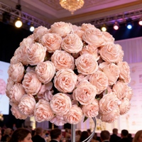 Boule de fleurs colorée de luxe pour centre de table de mariage, 50 cm/60 cm, roses artificielles en soie faites à la main pour mariages et fêtes