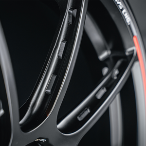 Forged <b>Wheel</b> Monoblock Structure Boutique Aluminum Alloy 17-21 Inches All Satin Black Painted With Red Line on Front Rim - Product Image 5