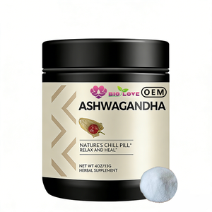 <span class=keywords><strong>BIO</strong></span> <span class=keywords><strong>LOVE</strong></span> Poudre de racine d'Ashwagandha biologique 113g 1100mg Favorise la relaxation et la récupération Source d'usine Supplément à base de plantes de haute qualité - Product Image 1