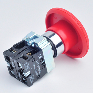 Botón de Paro de Emergencia XB2-BS542, 30mm 40mm 60mm, Cabeza de Hongo Roja, Autobloqueante, 1NO1NC, Metal y Plástico para Máquinas - Product Image 3