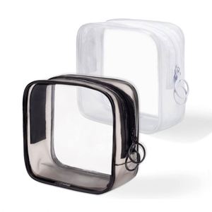 Nueva Bolsa de Aseo Transparente Pequeña de PVC Impermeable con Cremallera Reciclable para Monedas, Joyas y Camping para Mujer - Product Image 1