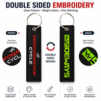 Porte-clés en gros, porte-clés personnalisés avec patch brodé, porte-clés tissés personnalisés en vrac