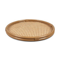 Meilleur nouveau design plateaux de service en rotin pétoncle fait main vintage Vietnam, décoration de la maison stockage plateau pétoncle en couleur personnalisée