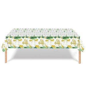 Kit de fête de naissance YOUNIKE sur le thème de la jungle tropicale, vaisselle jetable, assiettes, gobelets, serviettes, fourchettes, couteaux, cuillères - Product Image 4