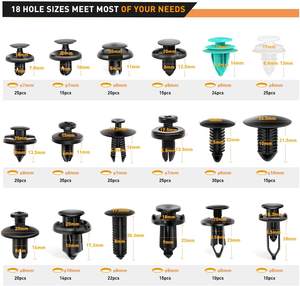 390 pièces de fixation de pare-chocs GRC-<span class=keywords><strong>34</strong></span> Push, clip de fixation automobile hybride, corps push, panneau de garniture de porte de pare-chocs, clip automatique - Product Image 3