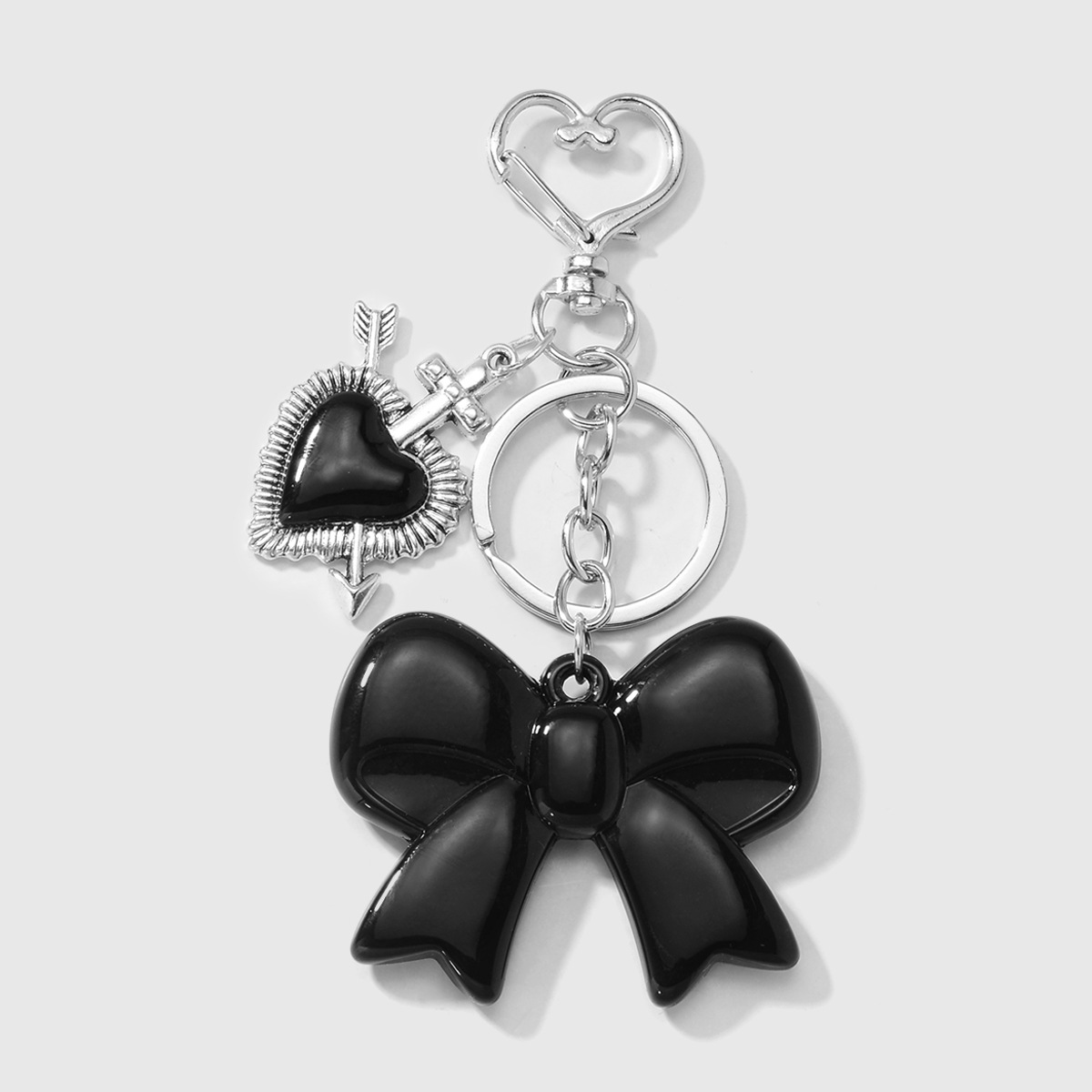 Porte-clés amour arc noir 1