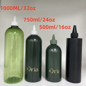 100Ml 250Ml 500Ml 750Ml 1000Ml Matte Groene Pet Plastic Olijfolie Knijp Fles Saus Spray Dispenser Met Twist Dop - Product Image 5