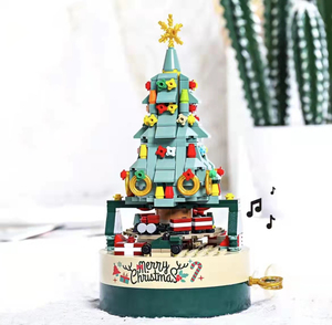 JXB Exquisito Juego de Bloques de Construcción con Caja <span class=keywords><strong>Musical</strong></span> de Árbol Navideño, Juguete de Modelo para Niños Pequeños de 3 a 5 Años y Niños de 5 a 7 Años - Product Image 1
