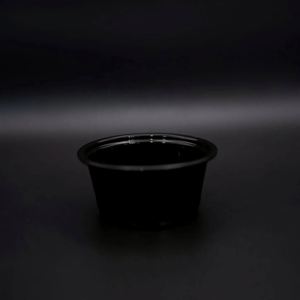 Portion Sauce 2 Oz Disposable Pet <b>Lids</b> for Samples Plastic Black/Clear High Quality New Condiment Cups - Product Image 5