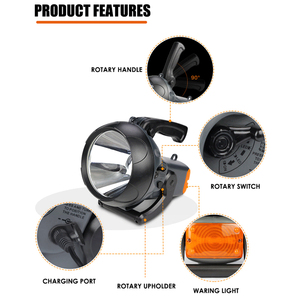 Có thể sạc lại 10 Watt 800lumens cầm tay <span class=keywords><strong>LED</strong></span> Spotlight đèn pin với ngân hàng điện và nhấp nháy ánh sáng 4000mAh Li-ion - Product Image 4