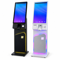 Kiosque de libre-service à écran tactile sur pied de 27 à 32 pouces, kiosque de paiement et de commande automatique avec imprimante thermique, scanner QR, SDK