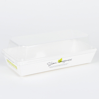 Caja de Charcutería Kraft con Logotipo Personalizado Impreso y Tapa Transparente, Cajas de Alimentos Ecológicas Resistentes a la Grasa al por Mayor