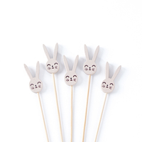 Décorations de gâteau de fête de vacances pour enfants fournitures 14cm décorations de cupcake lapin à longues oreilles pour apéritifs boissons alimentaires