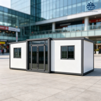 Maison conteneur préfabriquée extensible à double aile avec chambre intérieure pour villa de banlieue