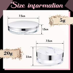 Wholesale Thin Portable Clamshell <b>Powder</b> Case with Mirror 5g Silver Loose <b>Powder</b> <b>Compact</b> with Puff Logo Available - Product Image 2