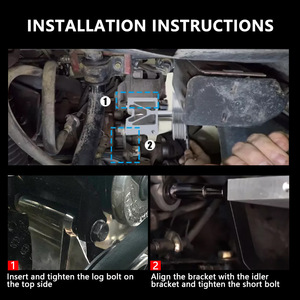Idler <b>Pulley</b> Bracket With <b>Pulley</b> For 79-95 Ford Mustang 5.0 Aluminum Alloy 3 Groove 20mm Bore - Product Image 5