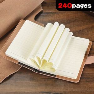 Diary Planner Organizer School Supplies Leather Hardcover Thermal Binding Vintage Password Lock A7 Notebook Wholesale - Product Image 2