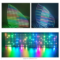 WS2812B RGB Flexible 16x16 8x32 256Leds Pixel Panneau Matrice Écran Led Module WS2812 IC ECO Adressable Individuellement DC5V
