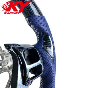 Volante deportivo personalizado de fibra de carbono azul y cuero azul, adecuado para Lexus IS250 IS350 IS ISF NX RX RC RCF GS GSF ES - Product Image 3