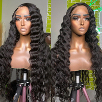 Perruques Lace Front en cheveux humains vietnamiens bruts, ondulation 3D, sans colle, avec dentelle frontale HD, vente en gros pour femmes noires
