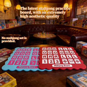 Tavola da allenamento per Mahjong americano stampata in 3D con bordo smerlato, vassoio per l'ordinamento delle tessere numerate LR per principianti - Product Image 5