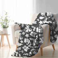 Manta de Sherpa Jacquard Catiónica de Poliéster 100% de Doble Capa Tejida en Fábrica para Venta al por Menor, al por Mayor y Programas de Regalos