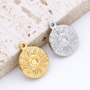 Collana con <span class=keywords><strong>ciondolo</strong></span> geometrico quadrato rotondo in <span class=keywords><strong>argento</strong></span> dorato fai da te in acciaio inossidabile caldo Vintage <span class=keywords><strong>ciondolo</strong></span> con moneta a forma di <span class=keywords><strong>sole</strong></span> - Product Image 5