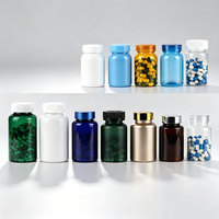 Bouteilles en plastique PET transparentes à large ouverture de qualité alimentaire pour l'emballage de comprimés, de capsules, de compléments alimentaires et de petits médicaments