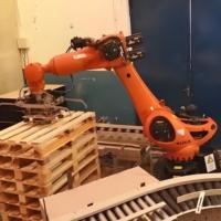 Máquina Robótica de Paletización para Alimentos y Bebidas, Robot Conjunto para Paletizar Cajas de Cartón